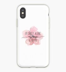 Christliche Zitat-Aquarell-Blume iPhone-Hülle & Cover
