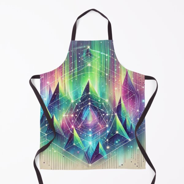 Item preview, Geometric Aurora: Luminous Northern Lights in Abstract Design designed and sold by TeslaSt0re.