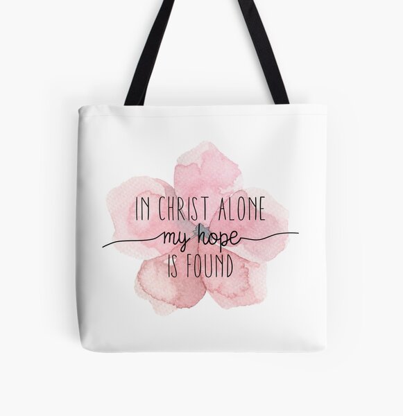 Christian Quote Watercolor Flower Tote Bag for Sale by walk-by-faith
