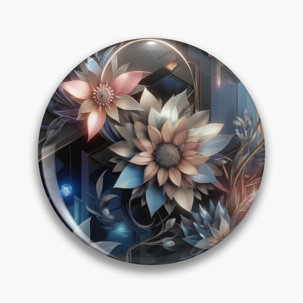 Item preview, Art Deco Floral Fantasy: Geometric Elegance with Luminous Flowers designed and sold by TeslaSt0re.