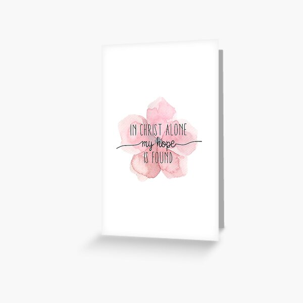 Christian Quote Watercolor Flower Greeting Card