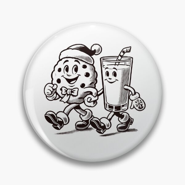Item preview, Vintage Weihnachten Cookie and Milk Friends designed and sold by LuminOrb.