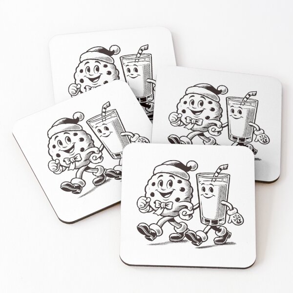 Item preview, Vintage Weihnachten Cookie and Milk Friends designed and sold by LuminOrb.