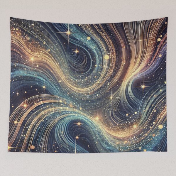 Item preview, Stellar Streams: Radiant Swirling Cosmic Light Artwork designed and sold by TeslaSt0re.