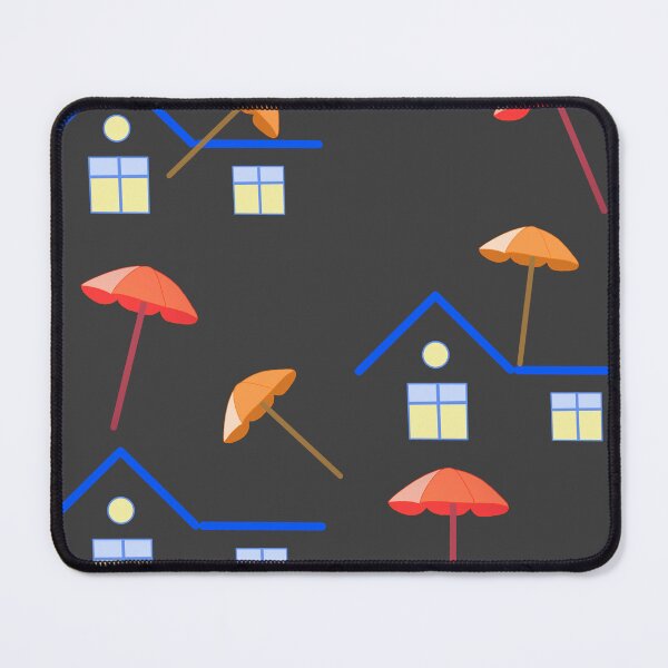 Item preview, Minimalist house decorated with cheerful umbrellas designed and sold by MigWhimsy.