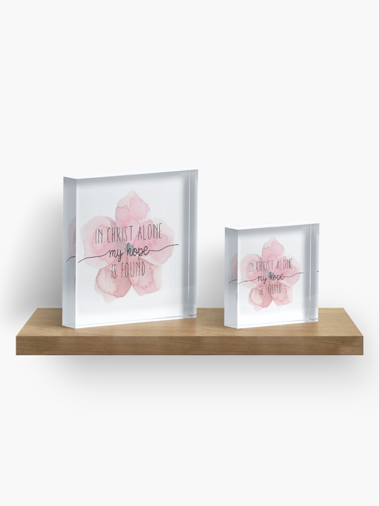 Alternate view of Christian Quote Watercolor Flower Acrylic Block
