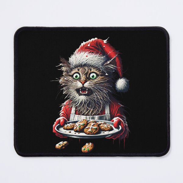 Item preview, Funny Weihnachten Cat Santa with Cookies designed and sold by LuminOrb.