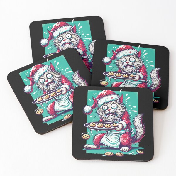 Item preview, Funny Weihnachten Cat Baking Cookies designed and sold by LuminOrb.