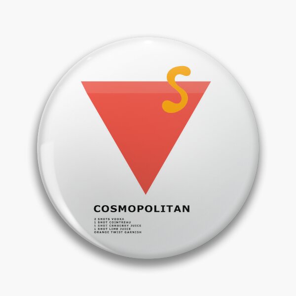 Item preview, Cosmopolitan cocktail recipe modern design designed and sold by ModernAndFunky.