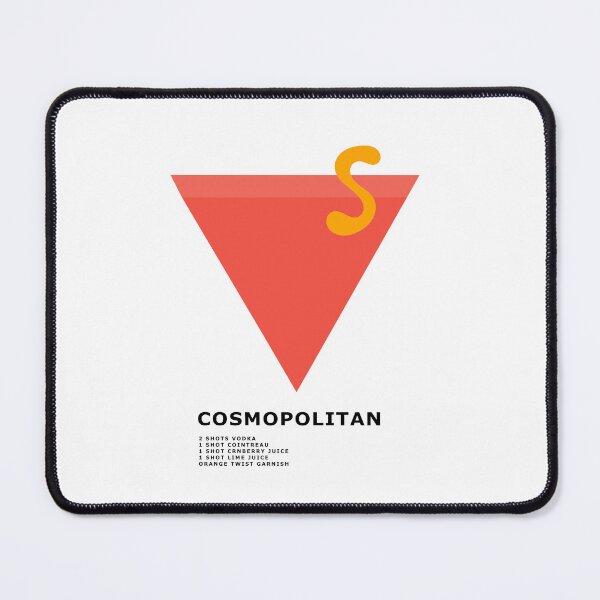 Item preview, Cosmopolitan cocktail recipe modern design designed and sold by ModernAndFunky.