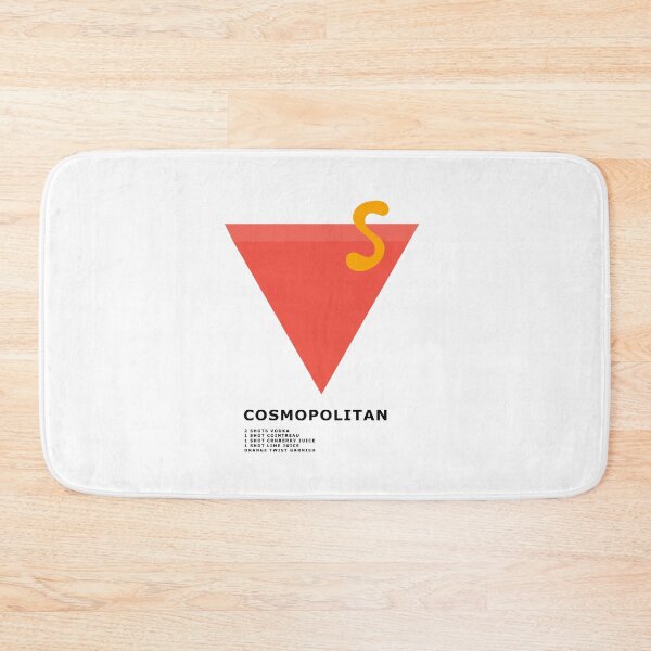 Item preview, Cosmopolitan cocktail recipe modern design designed and sold by ModernAndFunky.