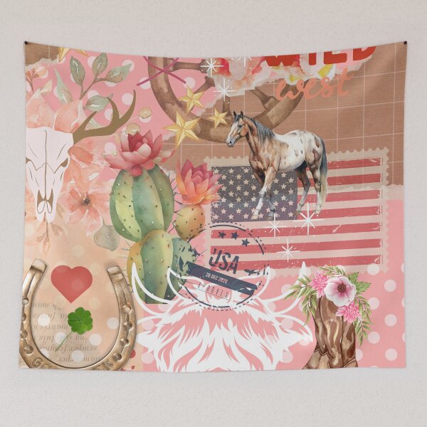 Item preview, Scrapbook Cowgirl Coquette Aesthetic - Feminine Western Design designed and sold by ColorsHappiness.