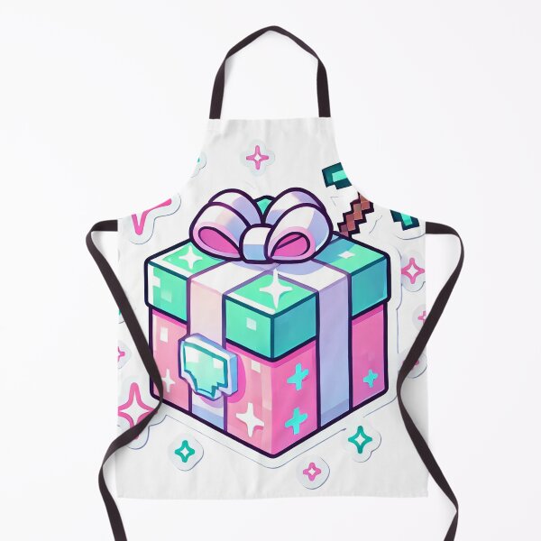 Item preview, Pixel Art Gift Box with Pickaxe and Sparkles - Gaming Inspired Sticker Design designed and sold by pixelpopplanet.