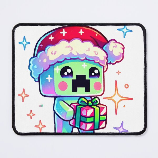 Item preview, Christmas Creeper Kawaii Pixel Art Holiday Gift Cute Festive Cartoon Sticker designed and sold by pixelpopplanet.