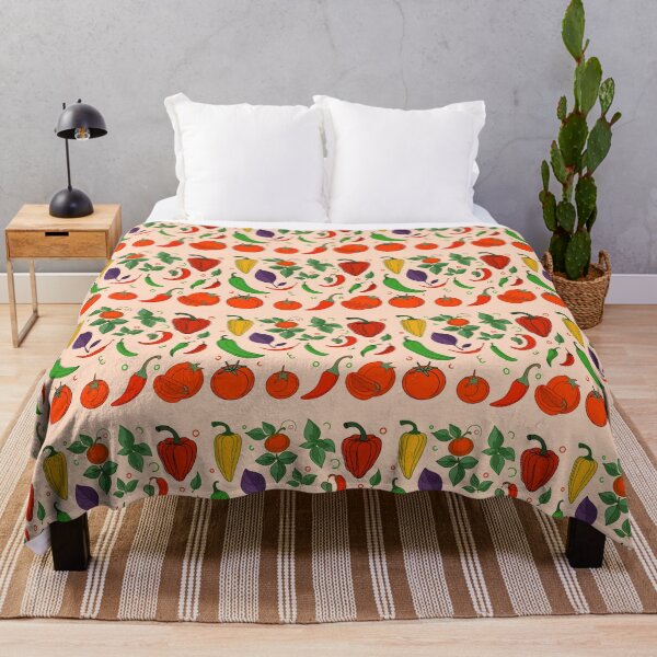 Item preview, colorful tomatoes, chili, basil, peppers food designed and sold by IsaMarina.