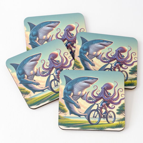 Item preview, Shark and Octopus Biking Adventure designed and sold by Alta-store.