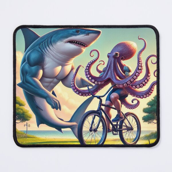 Item preview, Shark and Octopus Biking Adventure designed and sold by Alta-store.
