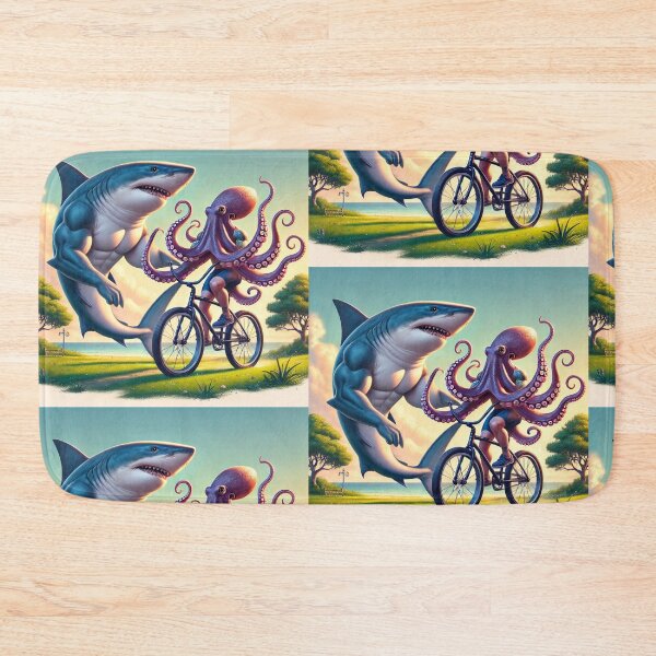 Item preview, Shark and Octopus Biking Adventure designed and sold by Alta-store.