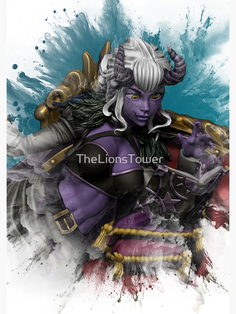 Thumbnail 3 of 3, Journal, Tiefling Warlock Spalsh portait designed and sold by TheLionsTower.