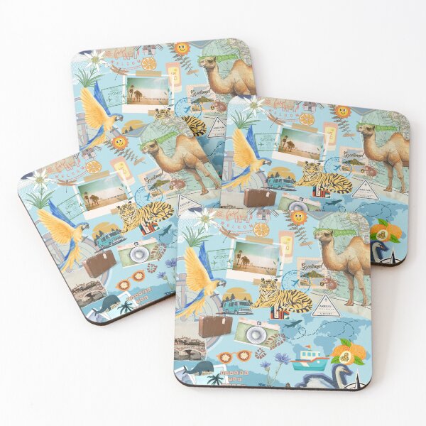Item preview, Scrapbook Travel Collage Aesthetic - Wanderlust-Inspired Design designed and sold by ColorsHappiness.