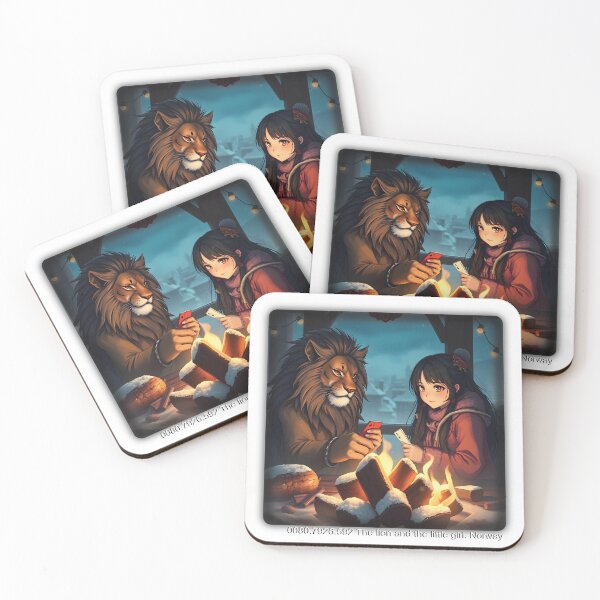 Item preview, Lion and little girl play cards designed and sold by GiCapgraphics.
