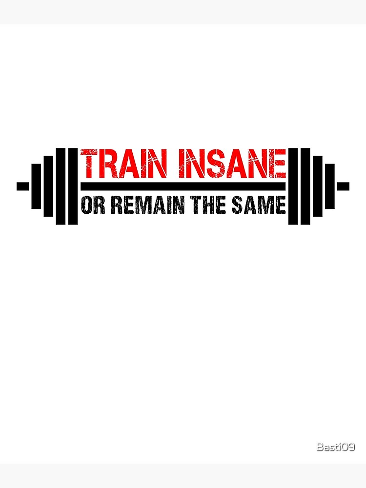 Train Insane Or Remain The Same Hustle Fitness Bodybuilding Bodybuilder Weightlifter Poster 2703