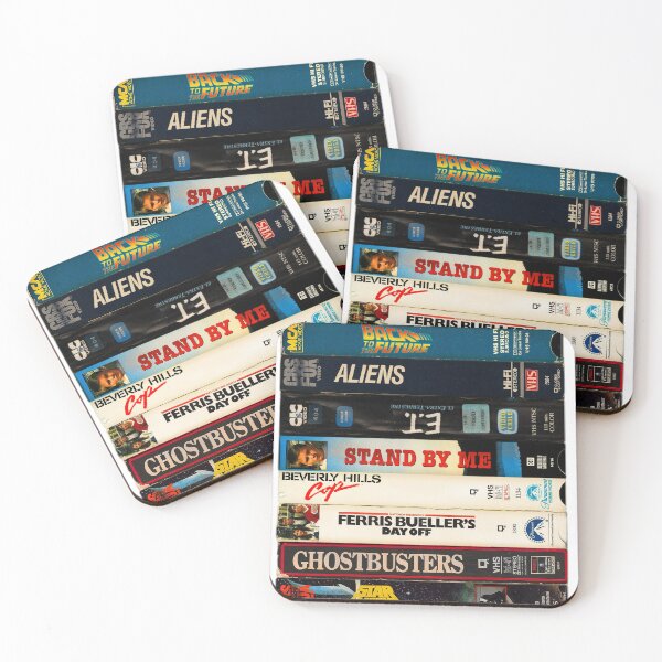 Item preview, Greatest Films of the 1980s - Vintage 1980s VHS Print designed and sold by Mr Mustard Prints.