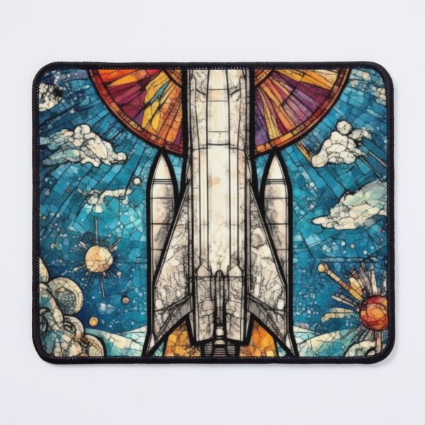 Item preview, Stained Glass Rocketship designed and sold by NeoRarities.