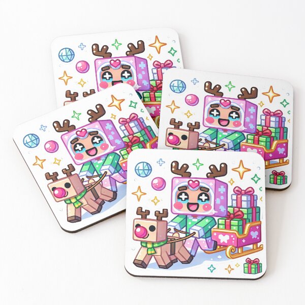 Item preview, I Am Steve Cute Holiday Cartoon Reindeer and Elf with Gifts Illustrative Art designed and sold by pixelpopplanet.