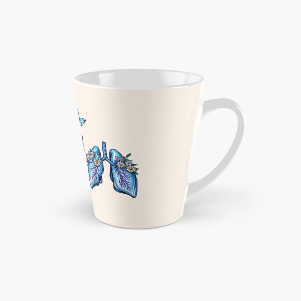 Item preview, Set of human organ blue with daisy, lungs, heart and brain ink watercolor style designed and sold by Collagedream.