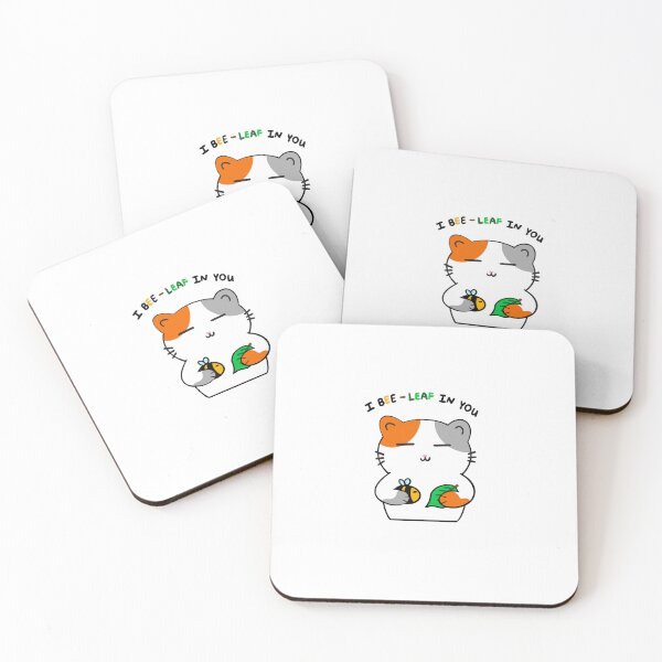 Item preview, I bee-leaf (believe) in you - calico cat designed and sold by Mr-Meowsies.