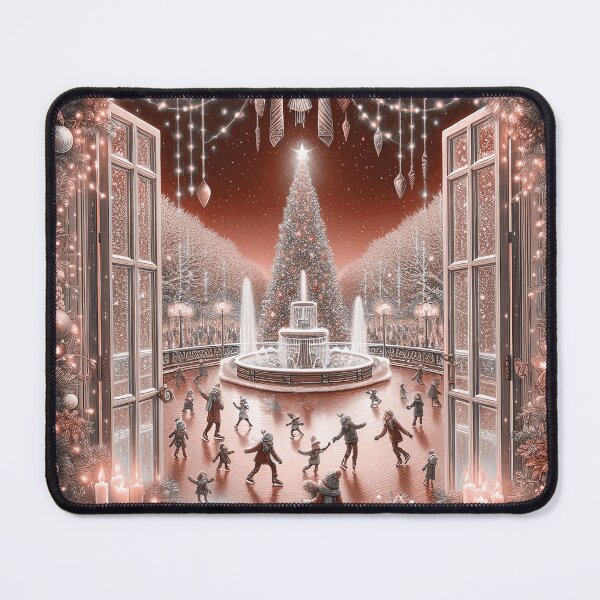 Item preview, Christmas View From The Window Orange Gray WXM17 designed and sold by HappyHavenStu.