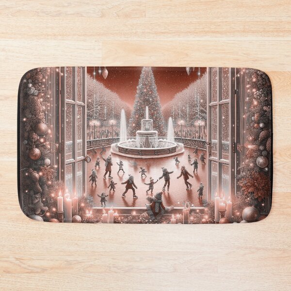 Item preview, Christmas View From The Window Orange Gray WXM17 designed and sold by HappyHavenStu.