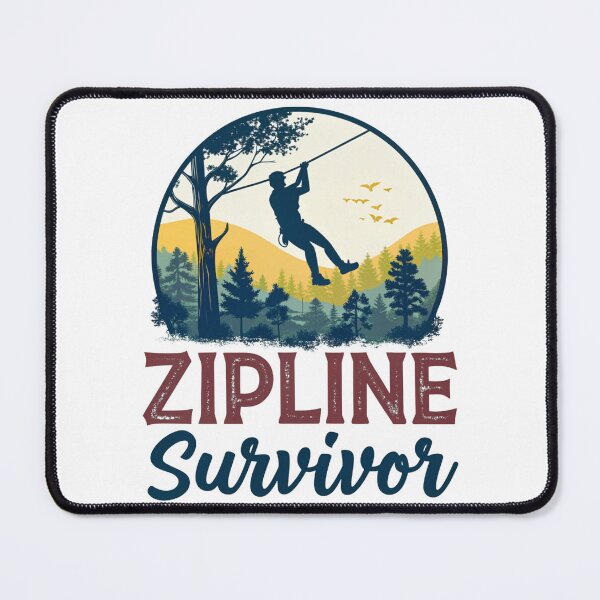 Item preview, Zipline Survivor | Thrill-Seeking Adventure Design designed and sold by Colorful-Garden.