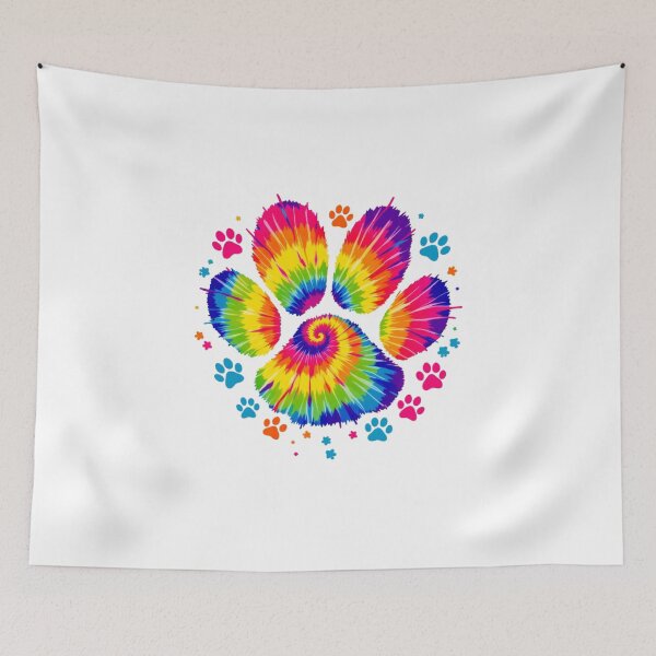 Item preview, vibrant paw print design designed and sold by jkrphoto.