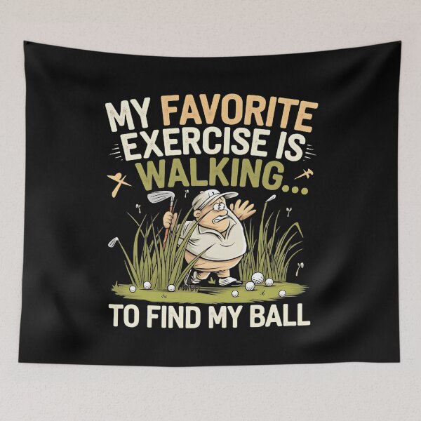 Item preview, My Favorite Exercise is Walking... To Find My Ball. Golfer Husband Birthday designed and sold by DomTeesHaven.