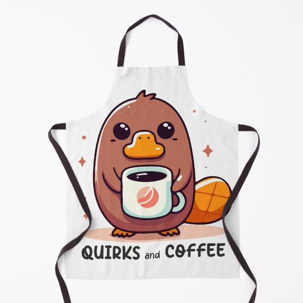 Item preview, Platypus with Coffee – "Queries and Coffee" designed and sold by TheJoyfulNest.