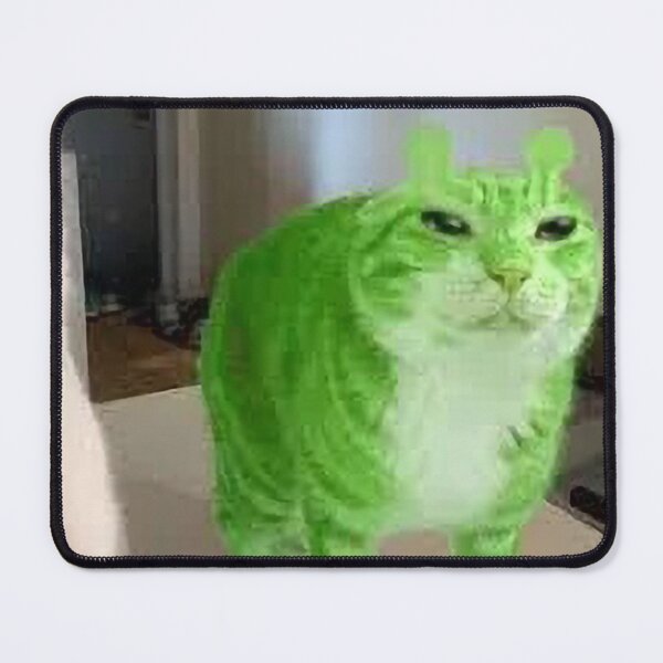 Item preview, green alien cat designed and sold by hotdogging.