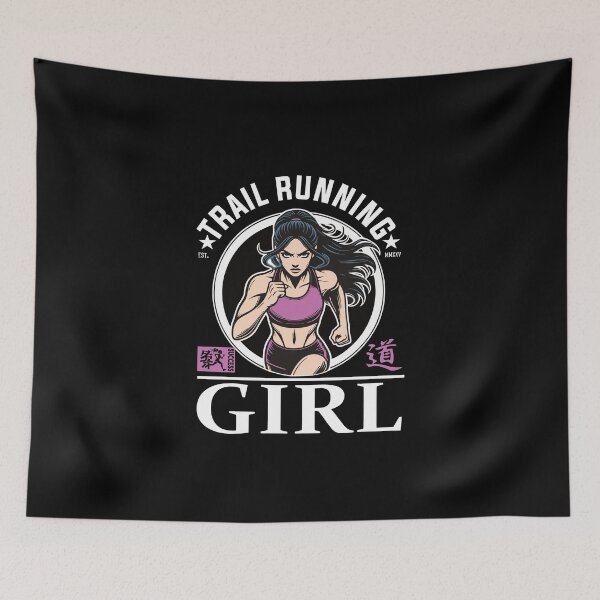 Item preview, Trail Running Girl - Freedom and Adventure on the Trail designed and sold by RetroMaritalArt.