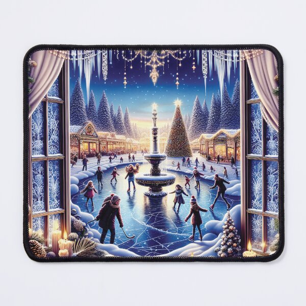 Item preview, Christmas View From The Window Blue WXM19 designed and sold by HappyHavenStu.