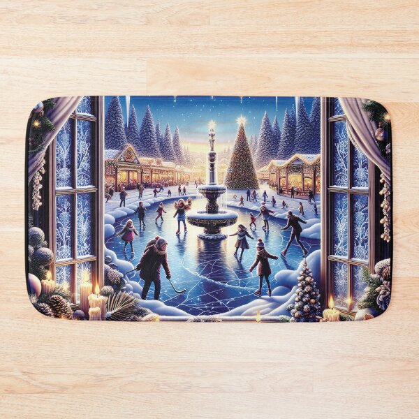 Item preview, Christmas View From The Window Blue WXM19 designed and sold by HappyHavenStu.