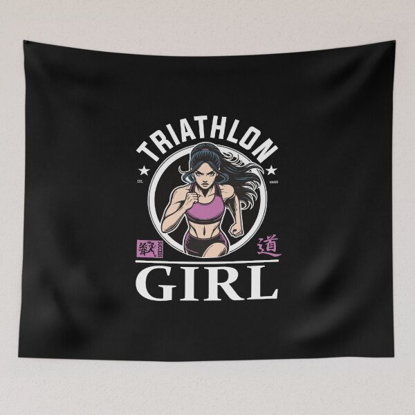 Item preview, Triathlon Girl - The Queen of Multisports designed and sold by RetroMaritalArt.