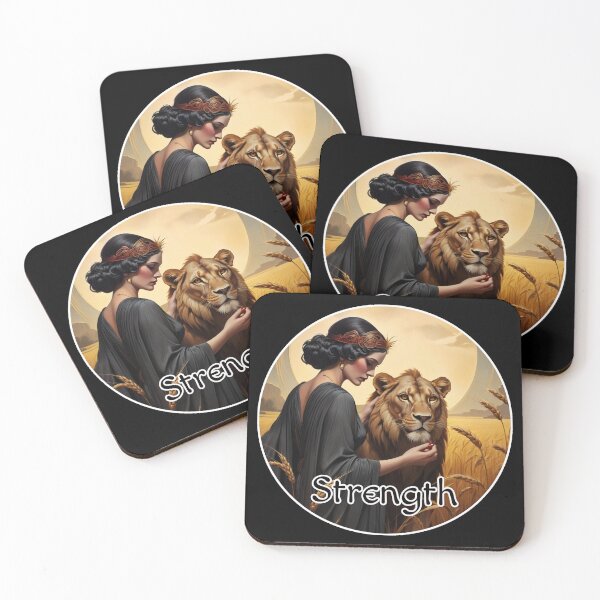 Item preview, Major Arcana Tarot Cards - Strength Roman Woman Feeding The Lion designed and sold by Pixel Waite.