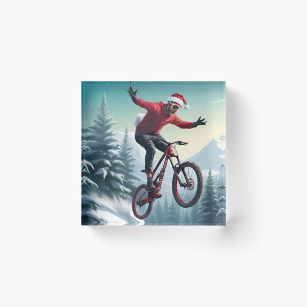 Item preview, Christmas MTB Adventure: Snowy Trail Shred designed and sold by GrizzlyCollective.