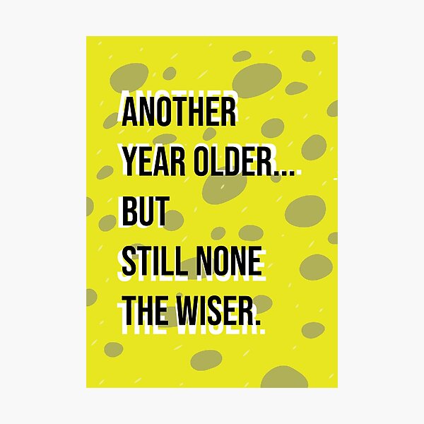 Item preview, Minimalist Playful Birthday Card - None the Wiser designed and sold by RCrizil.