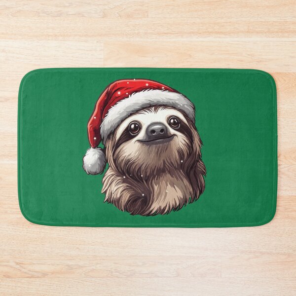 Item preview, Sloth Wearing Santa's Hat designed and sold by VelvetRoom.