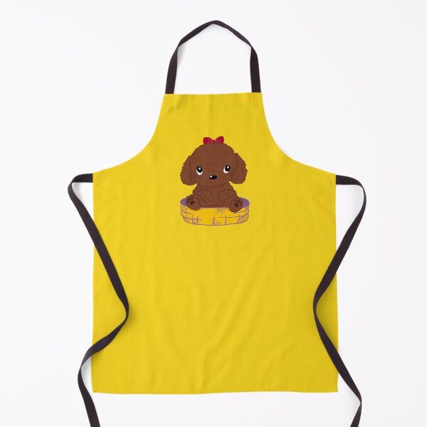 Item preview, Cute Red Toy Poodle Apricot Toy Poodle In A Dog Bed designed and sold by Cat N' Doodles.