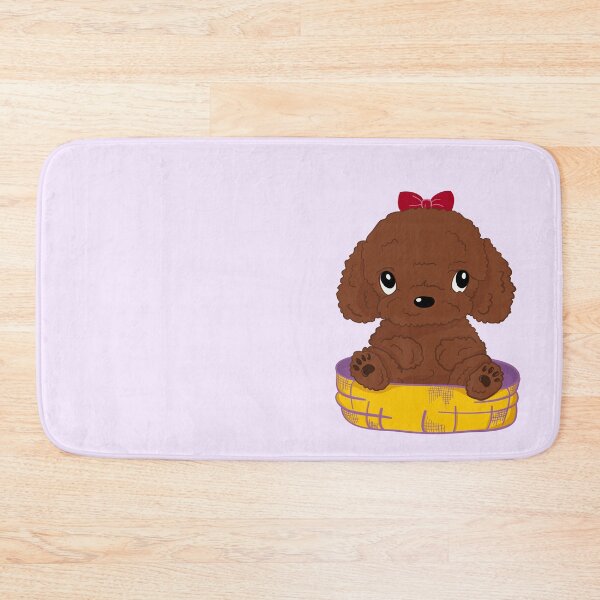 Item preview,  Cute Red Toy Poodle Apricot Toy Poodle In A Dog Bed designed and sold by Cat N' Doodles.
