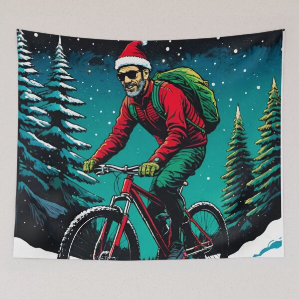 Item preview, Shredding Christmas Trails on an MTB designed and sold by GrizzlyCollective.