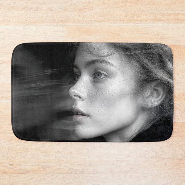 Item preview, Monochrome Portrait of Woman with Motion Blur designed and sold by regnumsaturni.